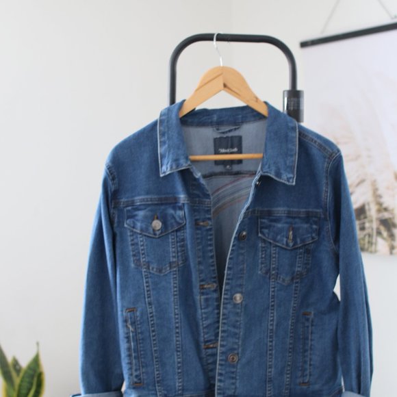 Denim Jacket with Rainbow on back - Picture 2 of 4